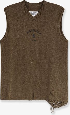 Maison Margiela Gilet in misto lana con effetto used - MM6 MAISON MARGIELA - gender_Man