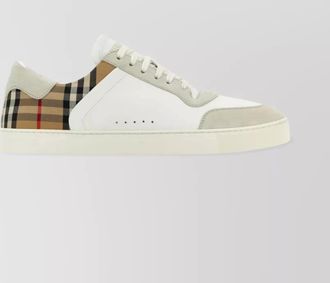 Burberry suede and leather sneakers with vintage check insert