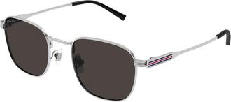Gucci Stijlvolle zonnebril in zwart - Heren - Zonnebrillen - Grijs - 50 MM - Accessoires
