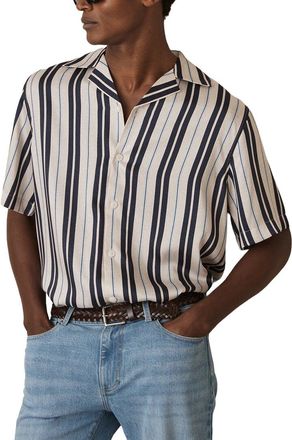 Reiss Amos Wide Stripe Print Shirt