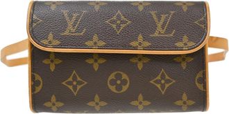 Louis Vuitton Florentine Waist Monogram Canvas Brown Canvas Handbag (Pre-Owned)