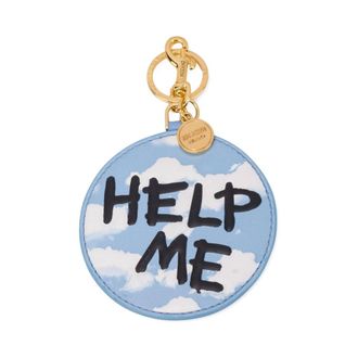 Moschino Keyrings, female, Blue, Size: ONE SIZE Blue Keyring with Engraved Logo
