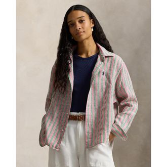 Ralph Lauren Gestreept overhemd van linnen met lange mouwen