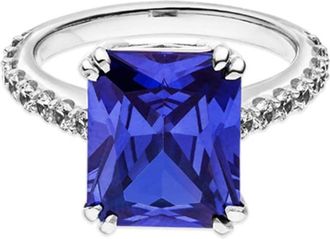 VEYNOU 14kt recycled white gold Nalu sapphire and diamond ring - unisex - 14kt Recycled White Gold/Sapphire - 55 - Silver