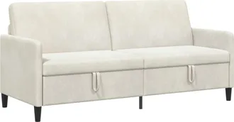 vidaXL Sof&aacute; Con Almacenamiento Crema 192 X 78 X 87 Cm Poli&eacute;ster Vidaxl