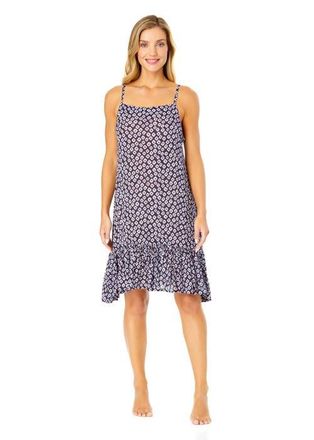 Anne Cole Womens Shibori Geo Meadow Bouquet A Line Dress Swimsuit Cover Up in Shibori Geo Blue at Nordstrom, Size X-Small
