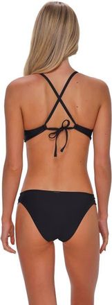 Sunsets Dora Double Tab Bikini Swim Bottoms in Black at Nordstrom, Size X-Large