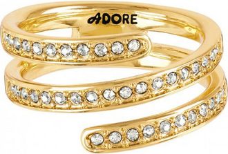 ADORE Womens 5489624 Ladies Ring - Gold Metal - Size O