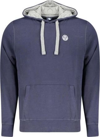 North Sails Katoenen Relaxed-Fit Sweatshirt - Heren - Hoodies - Blauw - M - Katoen - Hoodies & sweatvesten