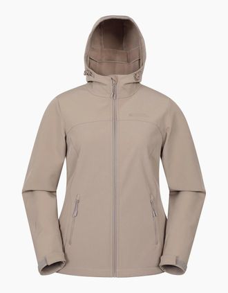 Mountain Warehouse Womens Mountain Warehouse Womens/Ladies Exodus Water Resistant Soft Shell Jacket - Cream - Size: 16