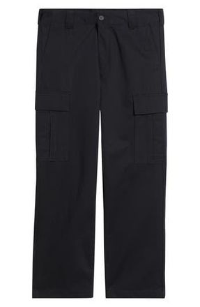 BOSS x Beckham Pago Navy Flat Front Cotton Twill Cargo Pants in Dark Blue at Nordstrom Rack, Size 36 X 32