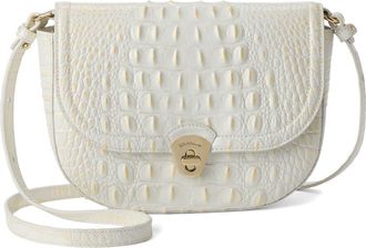 Brahmin Portia Croc Embossed Leather Crossbody Bag in Chantilly at Nordstrom