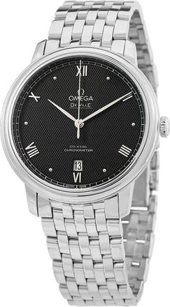 Omega De Ville Prestige Automatic Chronometer Black Dial Mens Watch 424.10.40.20.01.002