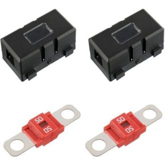 OEM Portafusibles Para Autom&oacute;viles Con 2 A&ntilde;os De Garant&iacute;a Y Dos Fusibles De Alta Corriente De 50 A Atornillables Para Uso Medio, Apto Para Autom&oacute;viles, Ca