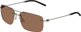 Moncler ME4003 DOPPLER 100273 Mens Sunglasses Grey Size 56