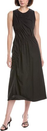 Kenneth Cole Asymmetrical Ruched Midi Dress