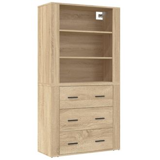 vidaXL Vidaxl - Aparador Alto Madera Contrachapada Color Roble