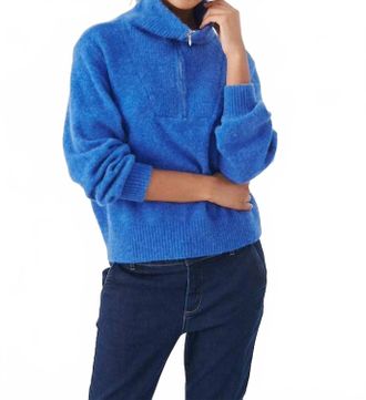 Part Two Raheen Zip Pullover In Beaucoup Blue