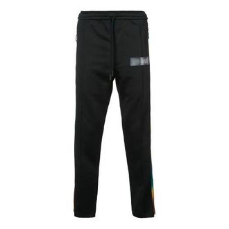 Off-white Mens Off-White Drawstring Waist Side Stripe Drawstring Casual Pants/Trousers Loose Fit Black OMCH005S188821391088