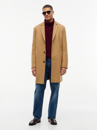 Tommy Hilfiger Mens Wool-Blend Casual Coat - Classic Khaki - XXXL