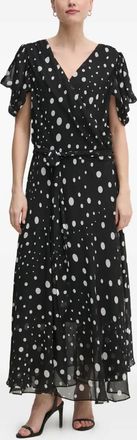 Joseph Ribkoff Abito midi a pois - Nero