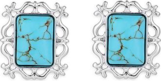 Petit Moments Viva Stud Earrings in Silver/Turquoise at Nordstrom