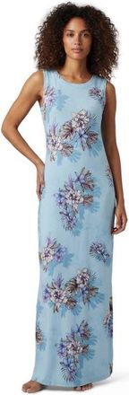 Lords of Harlech Exotic Floral Womens Sleeveless Midi Dress in Exotic Floral Teal at Nordstrom, Size Xx-Large