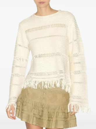 Isabel Marant Isabel Marant Womens Azilis Sweater - Ivory Cotton - Size EU 38 (Womens)