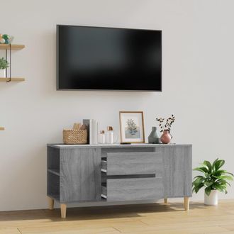 Berkfield Home TV Cabinet Grey Sonoma 102x44.5x50 cm Engineered Wood