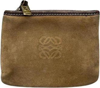 Loewe Pre-owned Bags, female, Brown, Size: ONE SIZE Pre-owned Leather Clutch