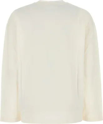 Jil Sander Womens Cotton Long-Sleeve T-Shirt White