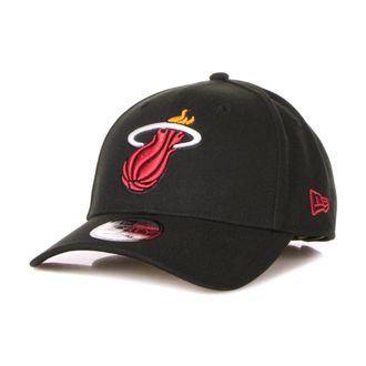 New Era New Era, Caps, male, Black, Size: ONE SIZE Miami Heats NBA Curved Visor Cap