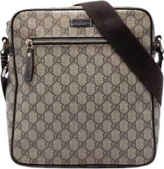 Gucci Pre-owned Canvas Crossbody Bag - Dames - Vintage Schoudertas - Beige - ONE Size - Vintage