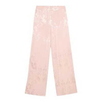 Oltre Broeken, Dames, Roze, S, Jacquard palazzo broek