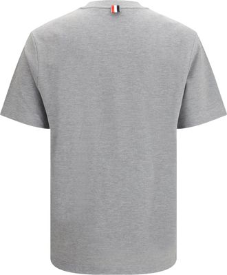 Thom Browne Mens Cotton T-Shirt Light Grey T-Shirts And Polos