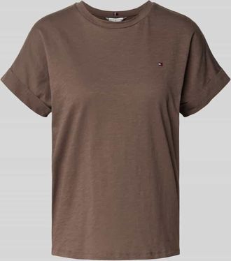 Tommy Hilfiger Regular Fit T-Shirt aus reiner Baumwolle in Hellbraun, Größe S