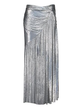 Paco Rabanne mesh midi skirt - Silver