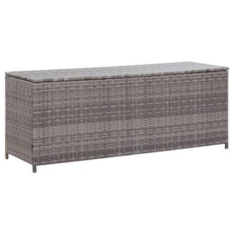 vidaXL Baule Da Giardino Grigio 150x50x60 Cm In Polyrattan Vidaxl