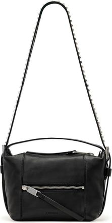 AllSaints Vega Leather Crossbody Bag in Black at Nordstrom