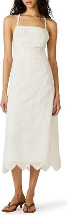 Steve Madden Riyan Embroidered Sleeveless Midi Dress in Cream at Nordstrom, Size Xx-Large