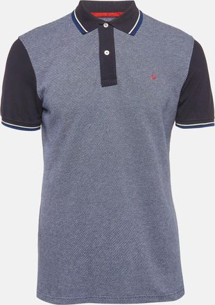 Carolina Herrera Navy Blue Cotton Pique Polo T-Shirt