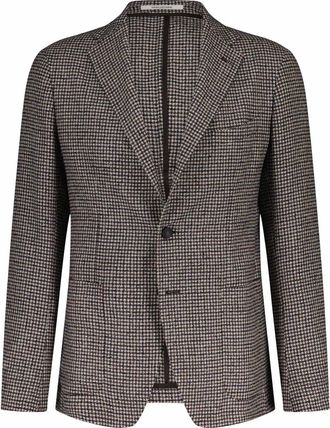 Tagliatore Verfijnde Schurwolle Blazer Jas - Heren - Blazers - Bruin - S - Wol - Jassen