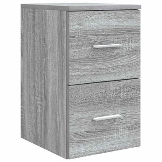 vidaXL Gabinete De Ba&ntilde;o Intermedio Sonoma Gris 30 X 44,5 X 50 Cm Vidaxl