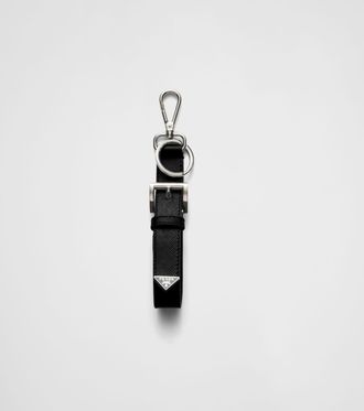 Prada Saffiano leather keychain