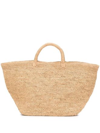 Ibeliv Vanilla woven tote - Brown