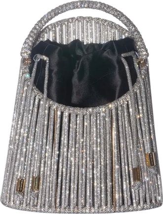 Hibourama Bags Tassen, Dames, Grijs, ONE Size, Satijn, Elettra Bucket