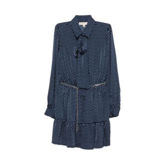 Michael Kors Shirt Dresses, female, Blue, Size: XS Womens Dresses Clothing Blue Ss26