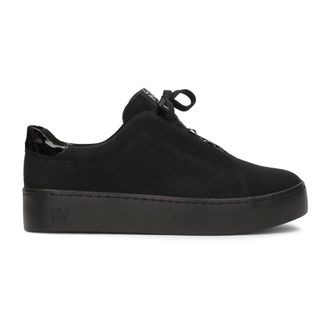 Kazar Schoenen, Dames, Zwart, 39 EU, Leer, Dames zwarte sneakers met aantrekkelijke vetersluiting