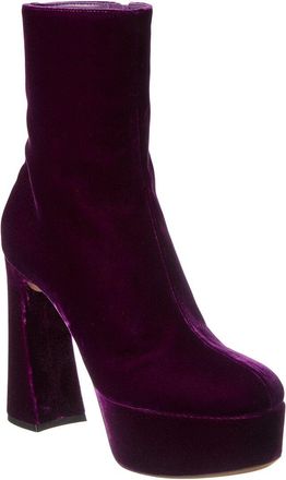 Gianvito Rossi Holly 70 Velvet Platform Bootie