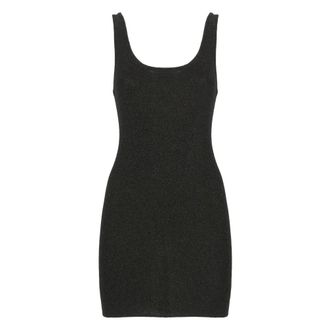 Saint Barth Short Dresses, female, Black, Size: S Black Viscose Dress with Lurex Details